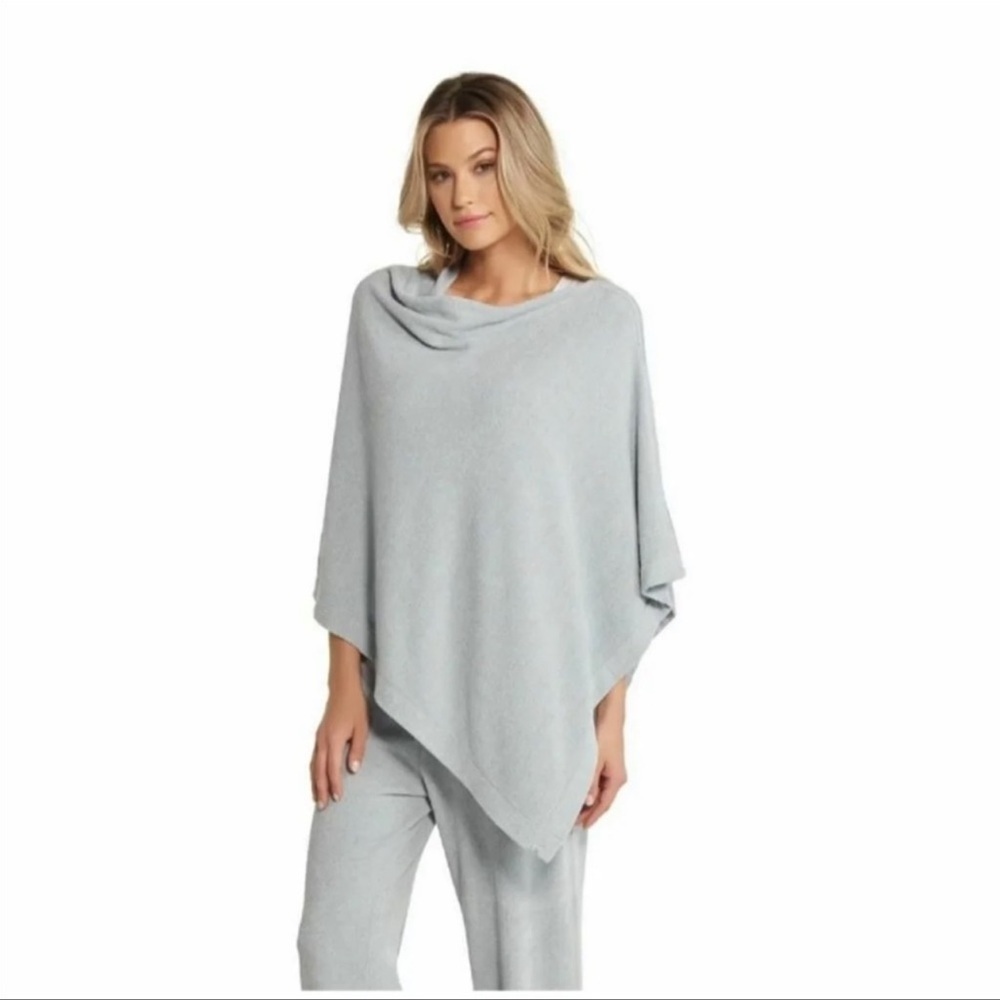 Barefoot Dreams CozyChic Ultra Lite Poncho Blue Water‎ OS